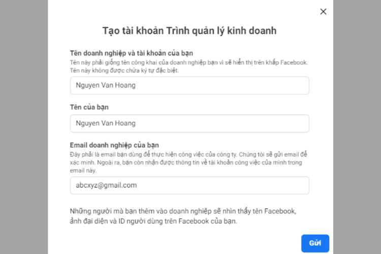 Tạo tài khoản BM Facebook như thế nào?
