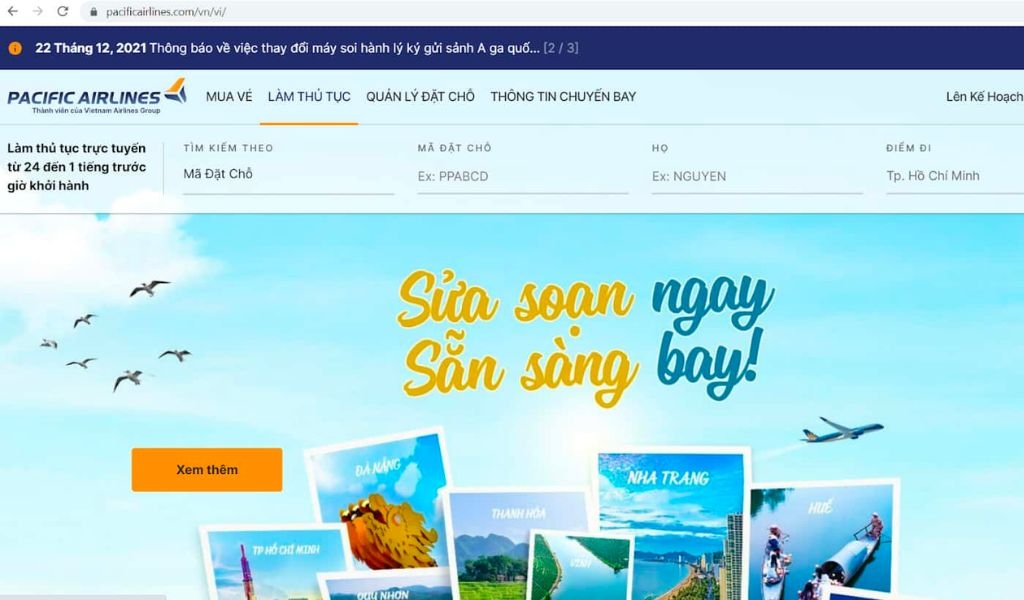 Hướng dẫn cách check in online Pacific nhanh chóng chỉ với vài thao tác đơn giản 1