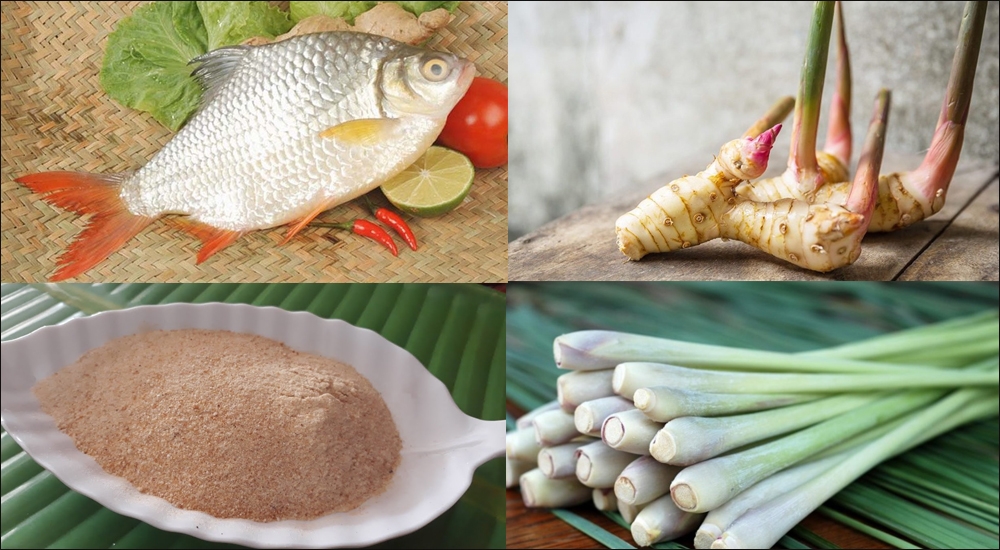 Nguyên liệu làm gỏi cá mè