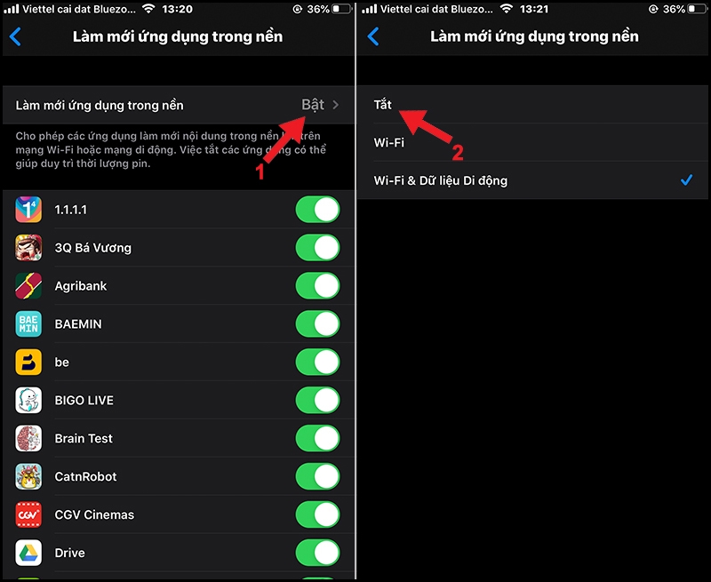 Tắt ứng dụng chạy ngầm iPhone 6