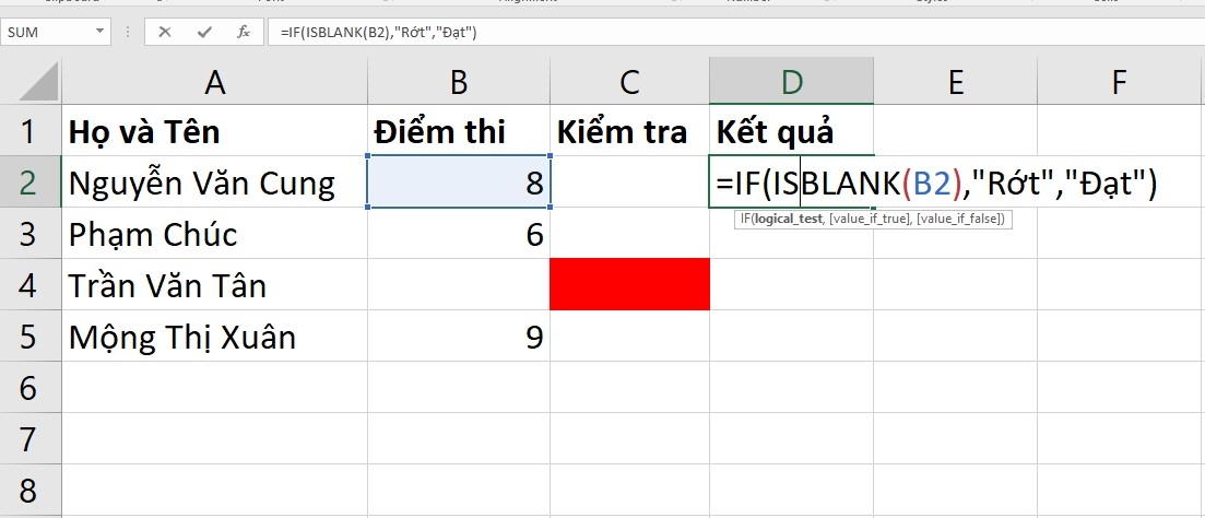 Hàm ISBLANK có tác dụng gì? Cách sử dụng hàm ISBLANK dễ hiểu