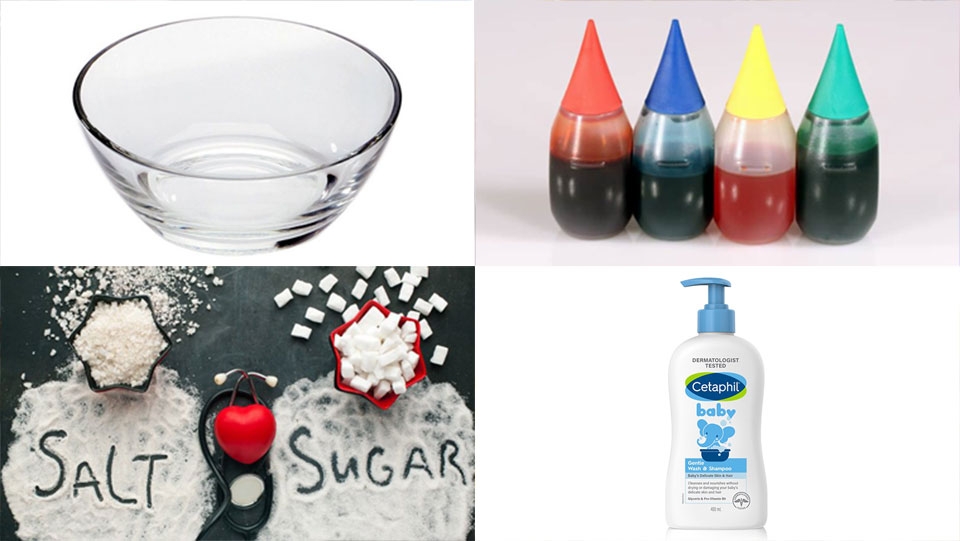 Nguyên liệu làm slime bằng muối không cần hồ