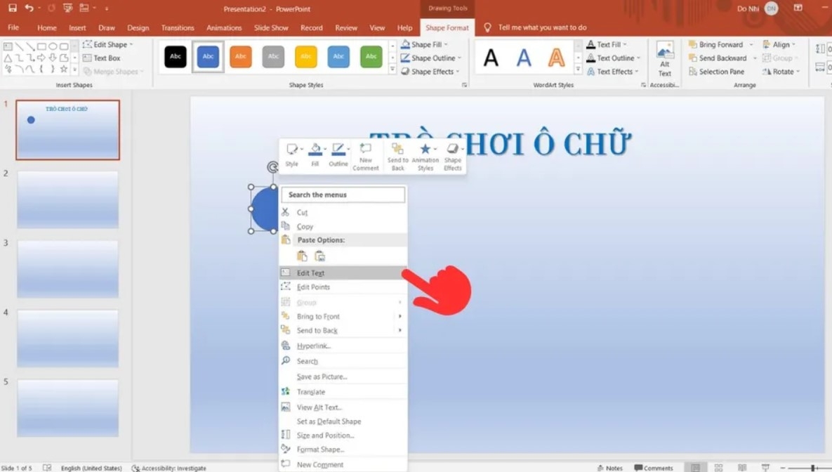 Cách làm trò chơi ô chữ trên Powerpoint chi tiết từng bước, đơn giản và dễ thực hiện 11
