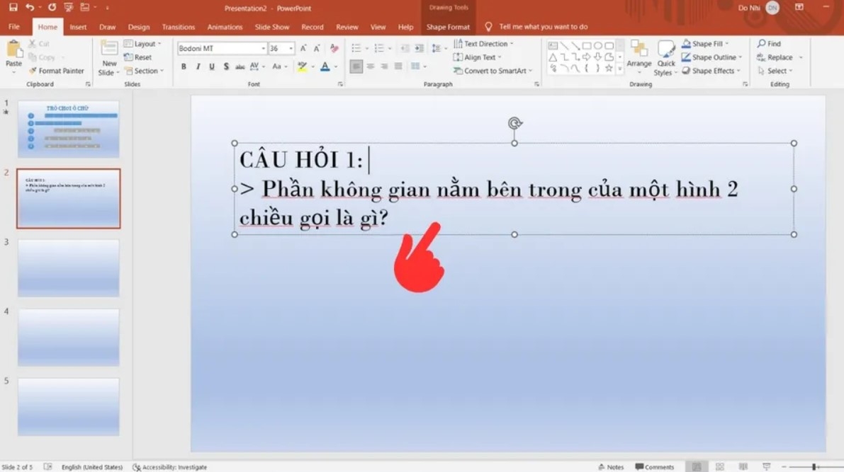 Cách làm trò chơi ô chữ trên Powerpoint chi tiết từng bước, đơn giản và dễ thực hiện 21