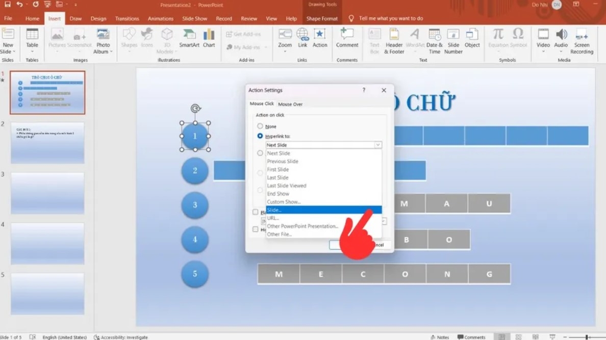 Cách làm trò chơi ô chữ trên Powerpoint chi tiết từng bước, đơn giản và dễ thực hiện 23