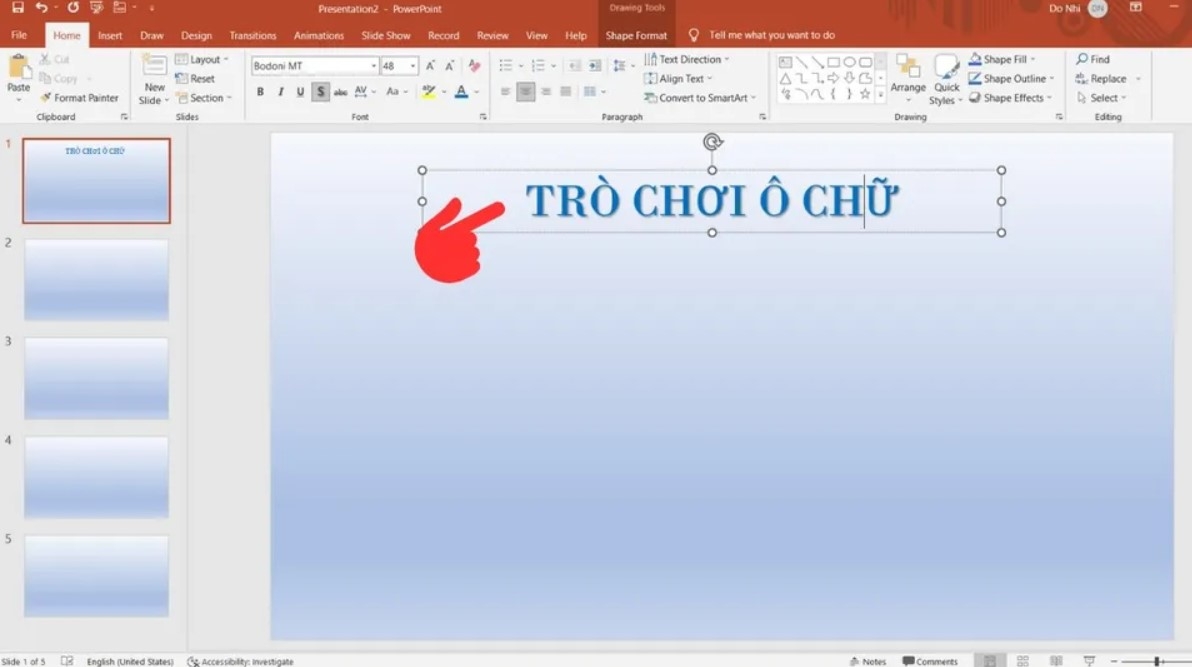 Cách làm trò chơi ô chữ trên Powerpoint chi tiết từng bước, đơn giản và dễ thực hiện 8