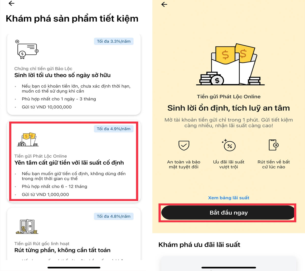 Gửi tiết kiệm online Techcombank 5