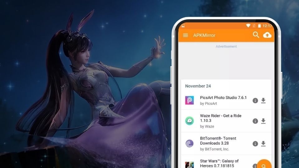 Truy cập website APKMirror