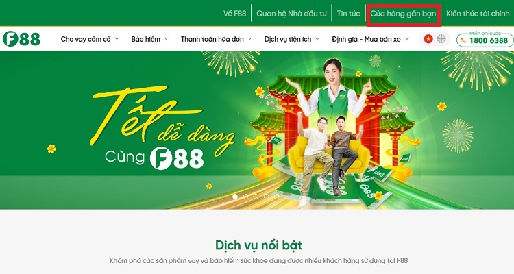 Nhấn vào Cửa hàng gần bạn