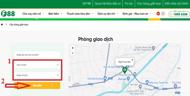 Nhập địa chỉ cần tìm kiếm