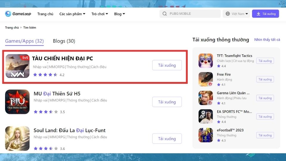 Gõ từ khóa “ Tàu chiến hiện đại PC”