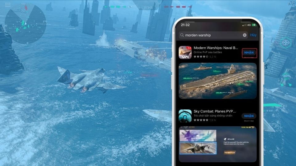 Gõ tìm kiếm từ khóa “Modern Warship“