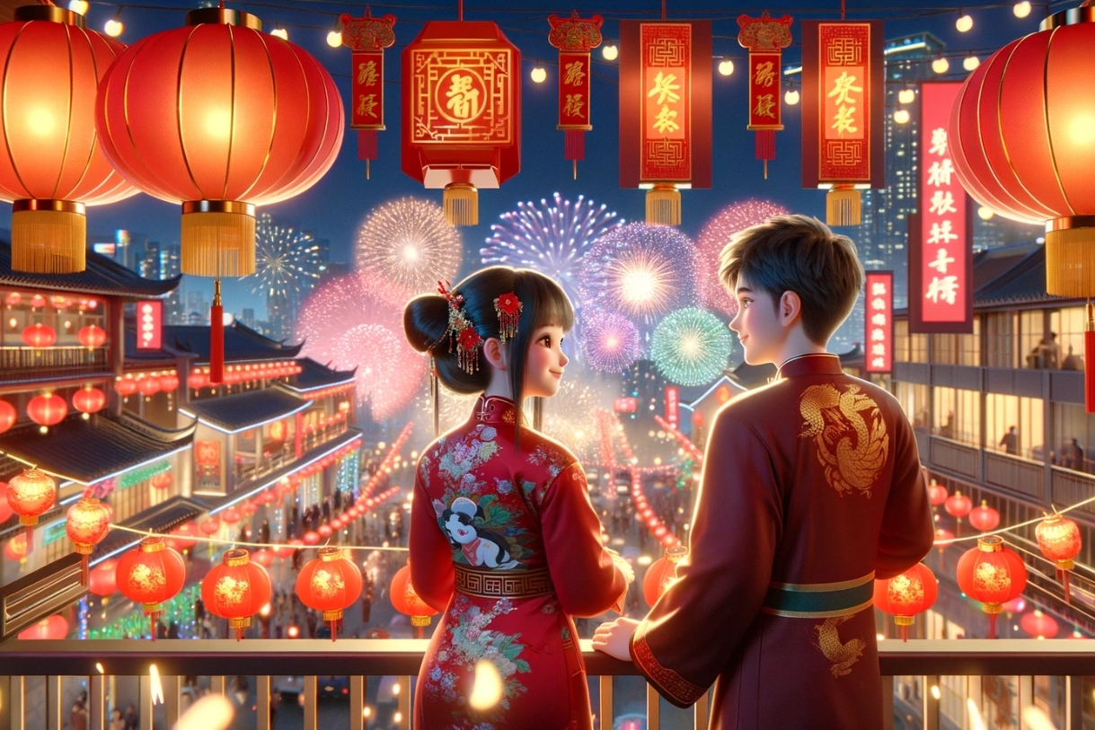 Chúc Tết tiếng Trung vợ chồng, người yêu