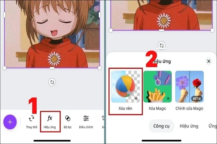 Hướng dẫn tách nền trong phần mềm Canva ở điện thoại
