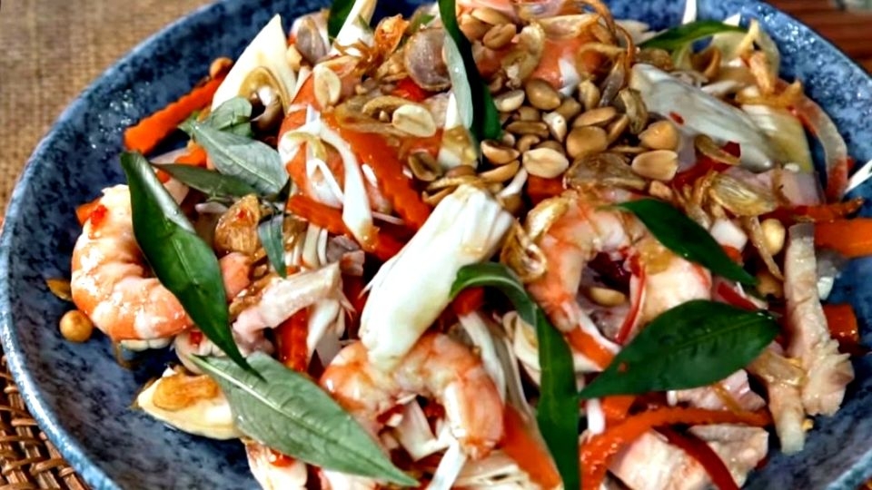 Mít trộn tôm thịt