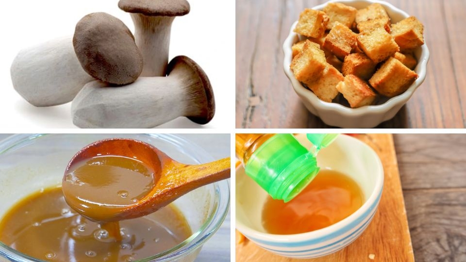 Nguyên liệu làm món nấm đùi gà kho me
