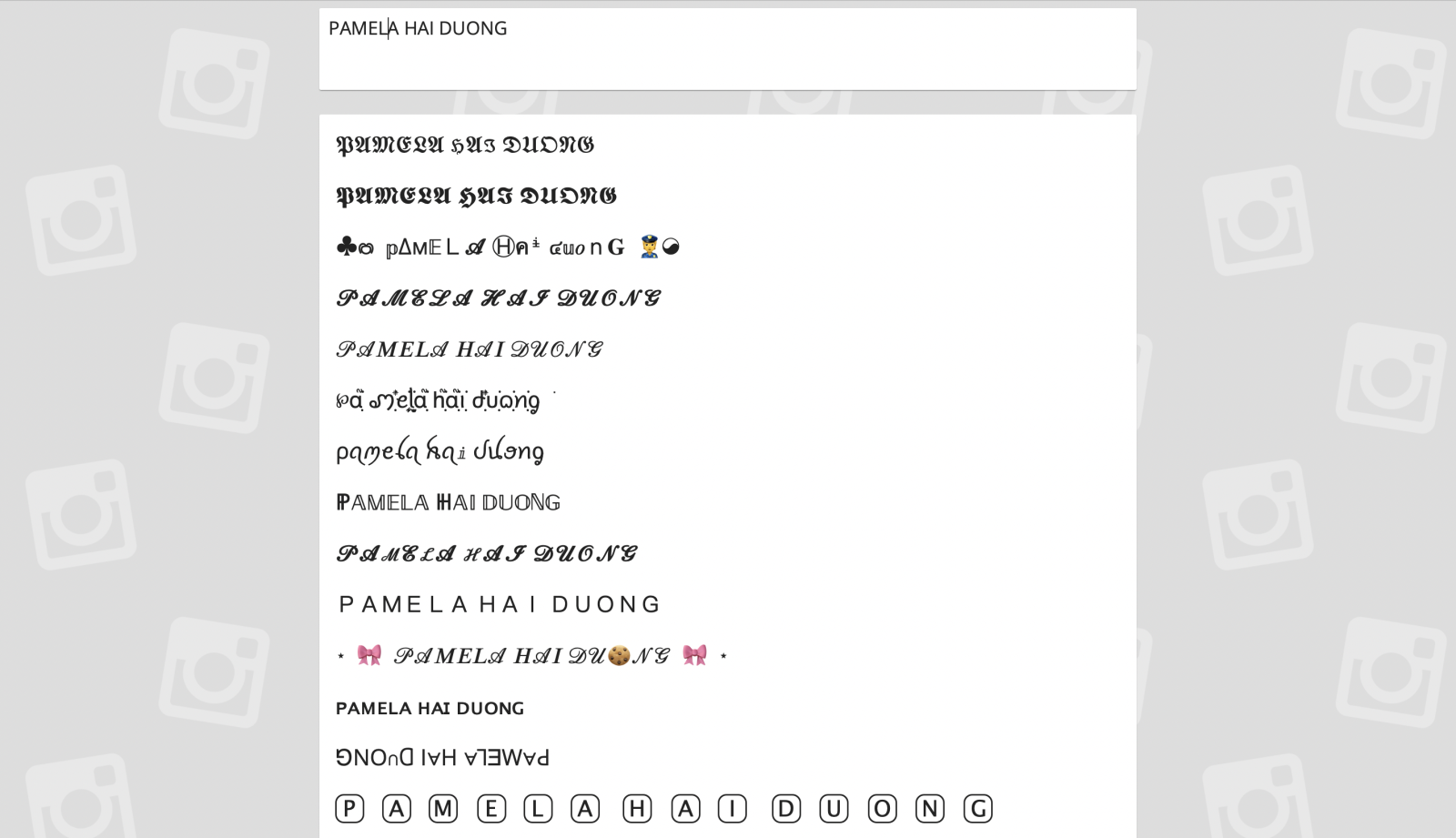font chữ Instagram đẹp (hình 2)