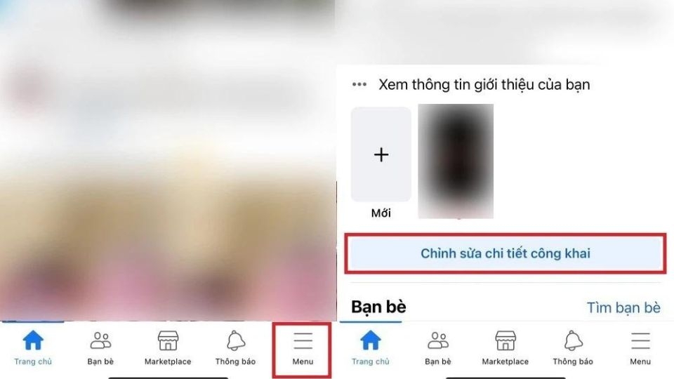 Lựa chọn chỉnh sửa chi tiết công khai để bắt đầu thực hiện setlove