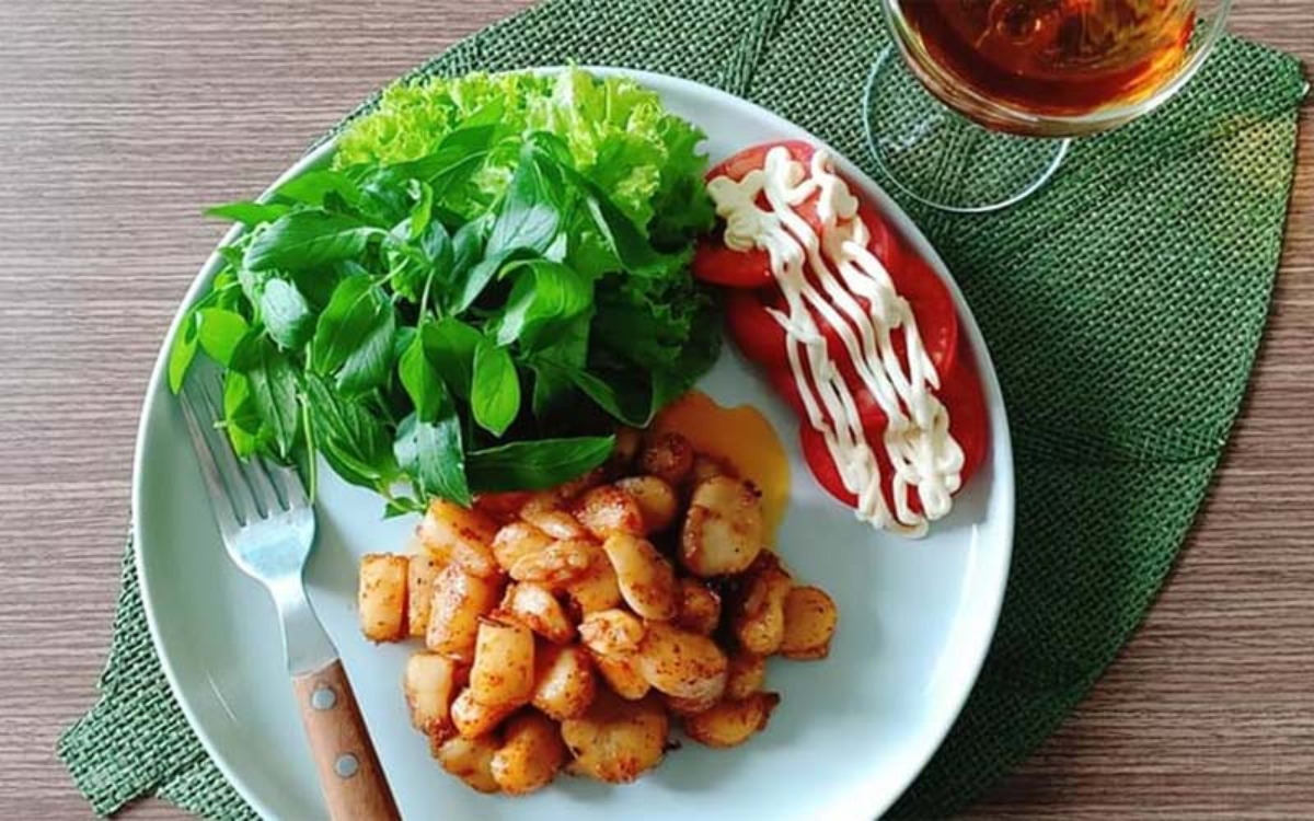 Món ngon cồi sò mai sốt bơ cay