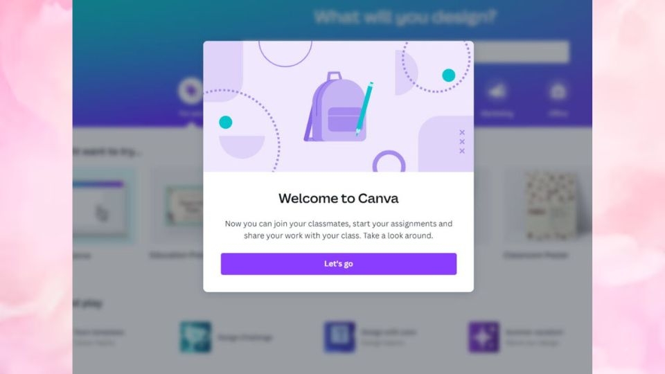 Nhấn vào Let's go để bắt đầu sử dụng