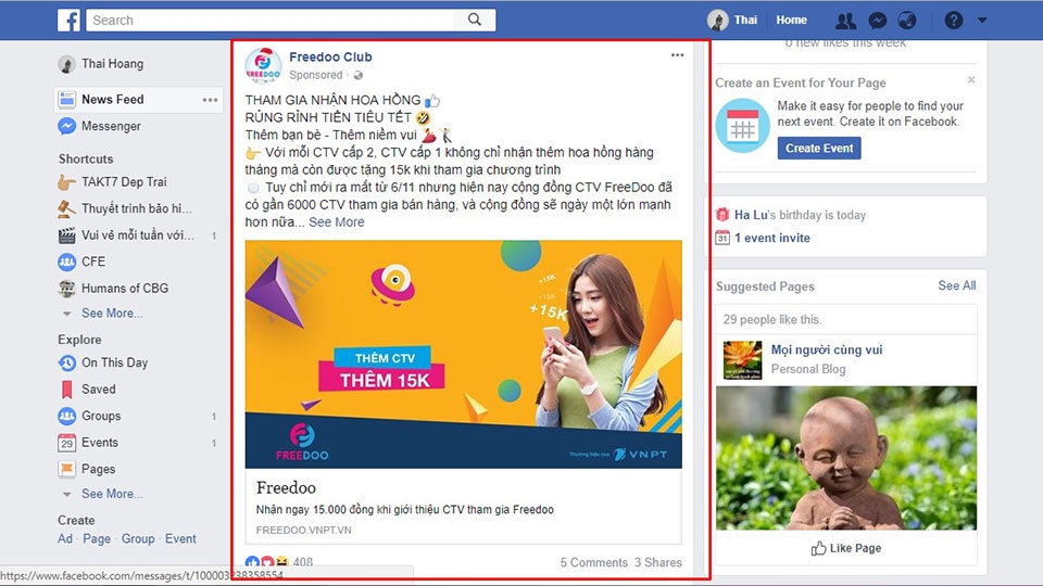 Quảng cáo trên Facebook