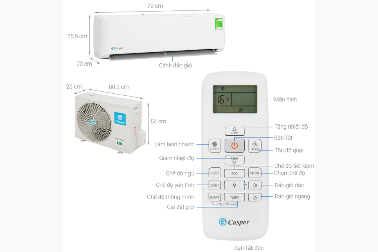 Giải đáp điều hòa Casper để chế độ nào mát nhất và hướng dẫn cách chỉnh điều hòa mát lạnh - Hình 2