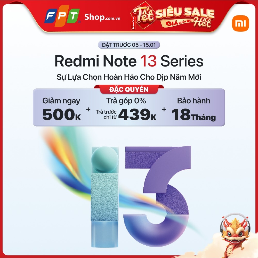 Vừa lộ diện, Redmi Note 13 series có giá bao nhiêu tại FPT Shop