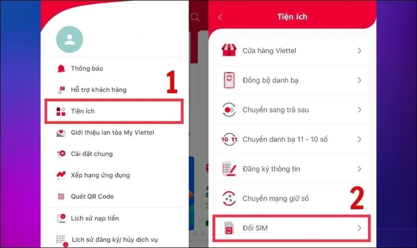 Chuyển đổi thông qua ứng dụng của nhà mạng - Hình 1