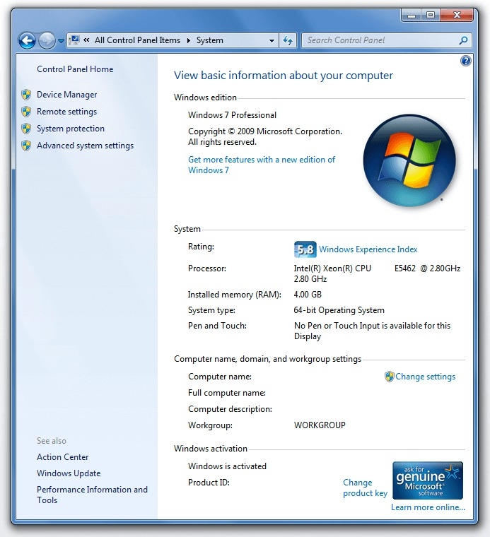xem cấu hình laptop 5