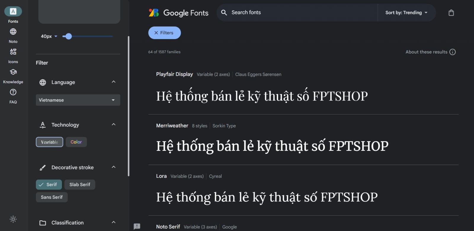 Google fonts tiếng Việt 4