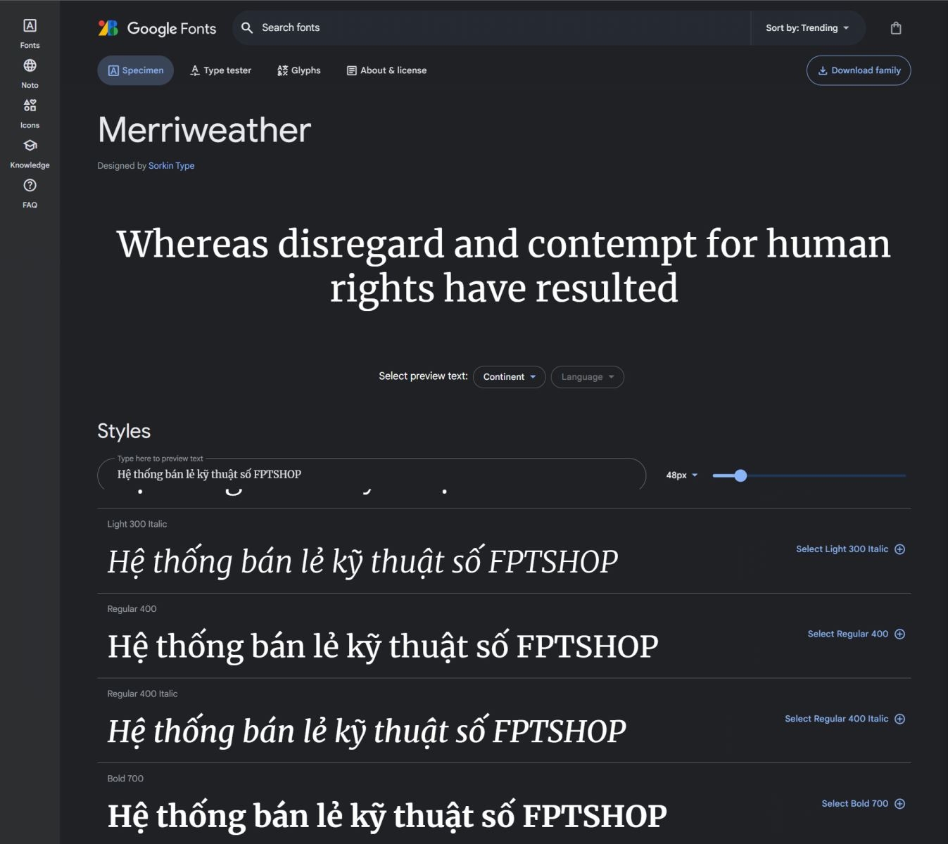 Google fonts tiếng Việt 5