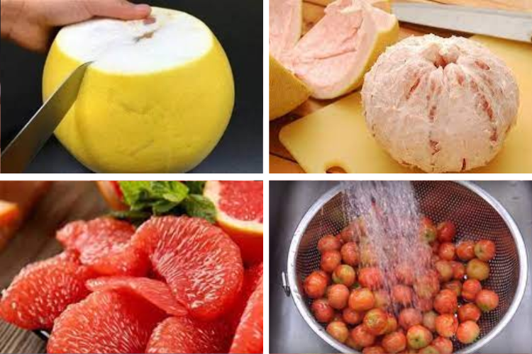 Cách làm nước ép bưởi sơ ri