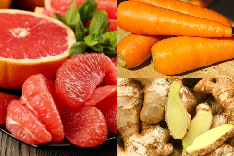 Làm nước ép bưởi cà rốt cần những gì?