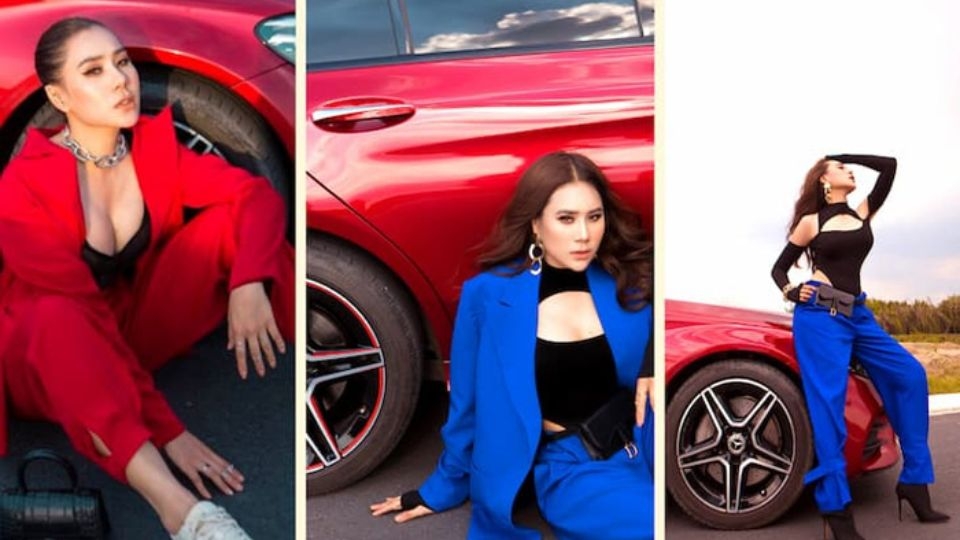 Tạo dáng bên bánh xe giúp bạn có những tấm ảnh độc lạ