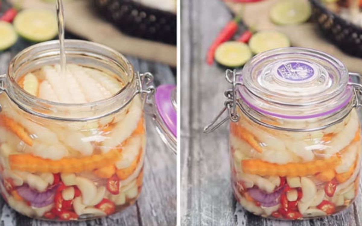 Bước 3: Ngâm su hào