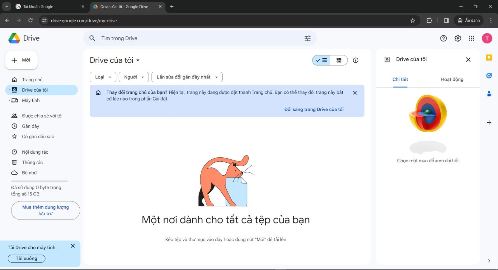 Cách tạo google drive 10