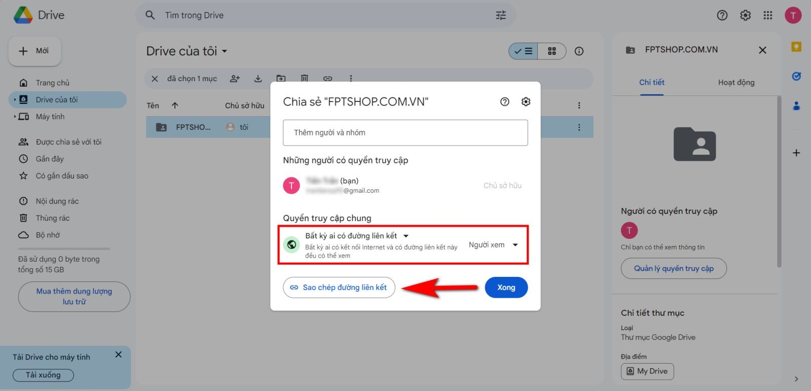 Cách tạo google drive 16