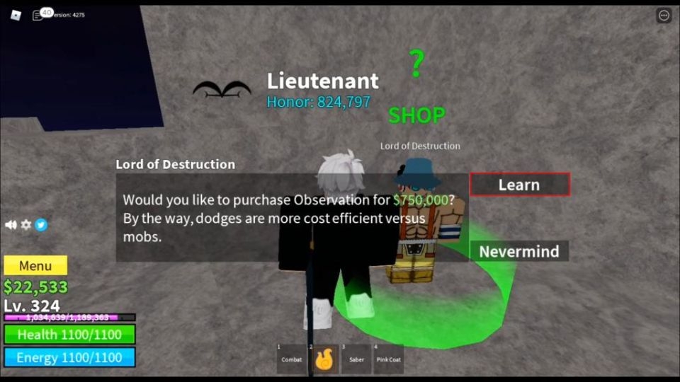 Hướng dẫn mua Haki quan sát V2 update 17 part