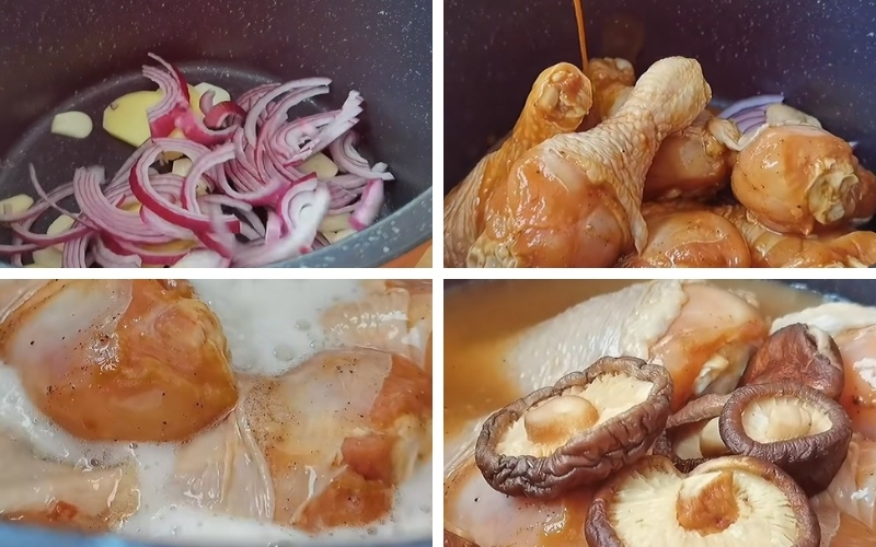 Hầm gà chín mềm