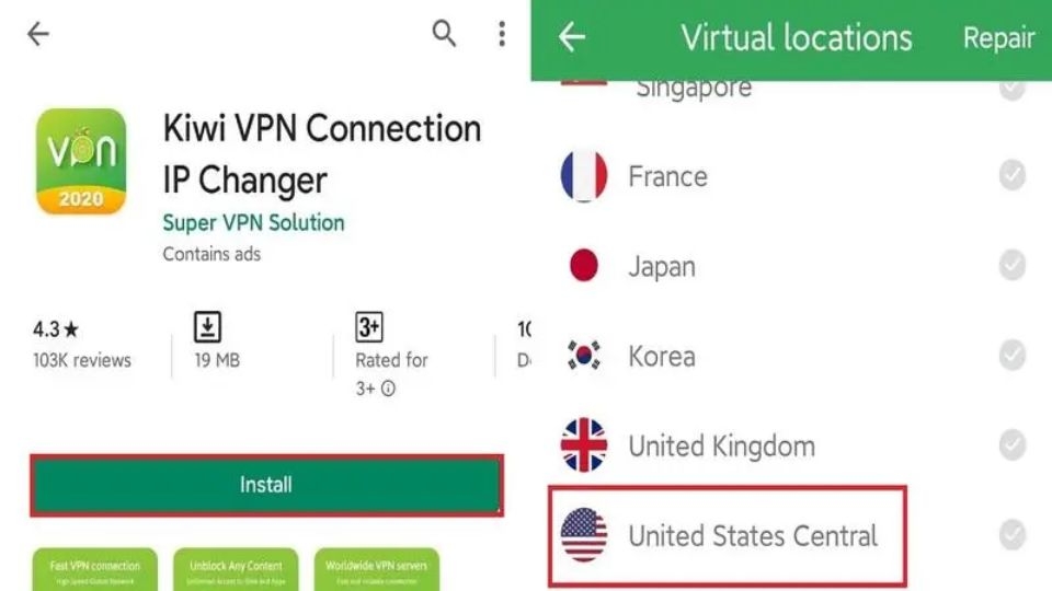Truy cập CH Play hoặc App Store
