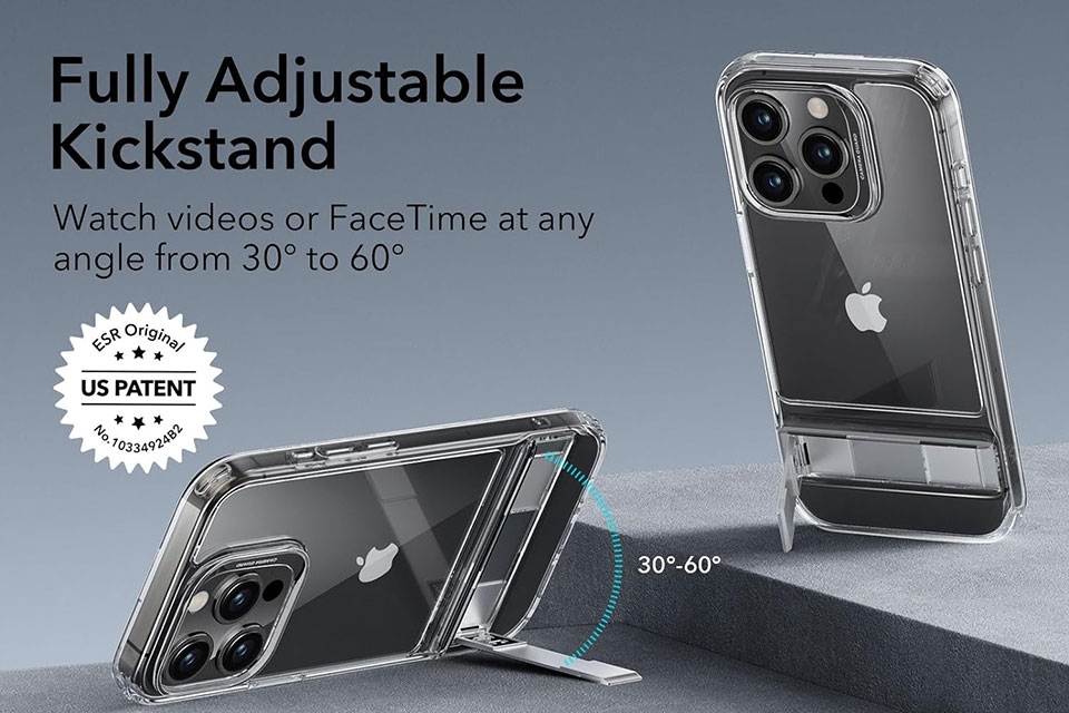 Sản phẩm Ốp lưng iPhone 15 Promax ESR nhựa TPU chống sốc quân đội, chống ố vàng, có đế dựng tại FPT Shop