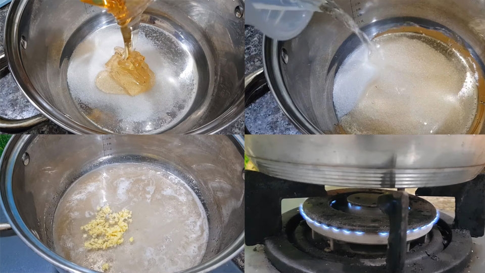 Thực hiện nấu nước đường