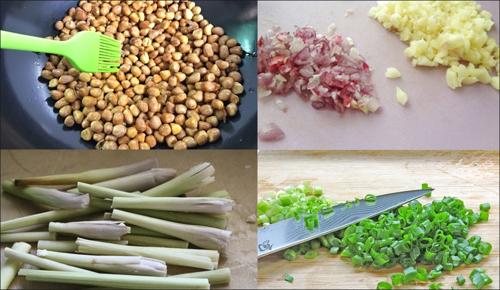 Sơ chế hành lá, tỏi, sả, hành củ