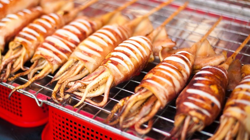 Mực trứng nướng