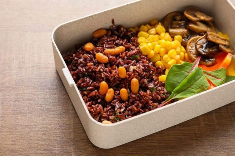 Thành phẩm cơm gạo lứt đen