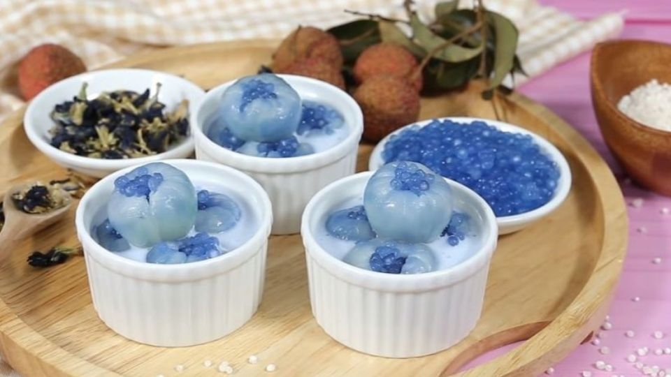 Cách làm sữa chua hạt đác hoa đậu biếc