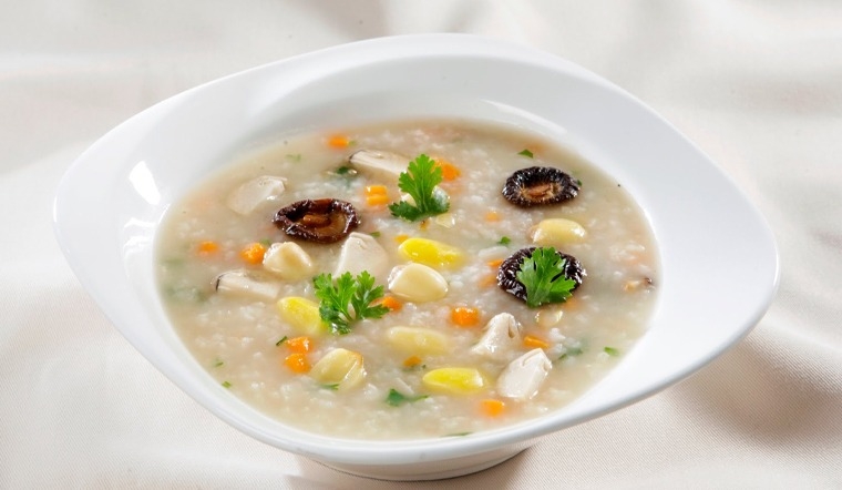 Cháo nấm hương