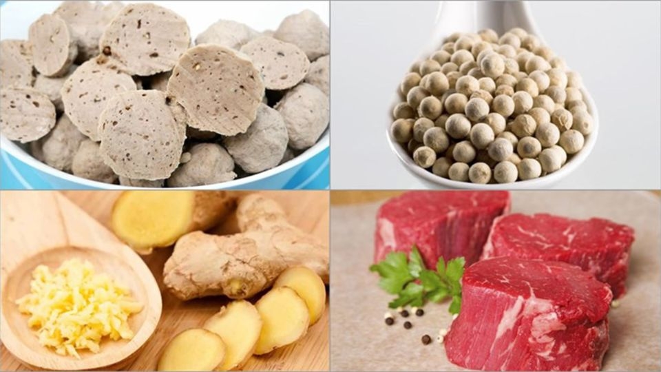 Chuẩn bị nguyên liệu để nấu phở bò