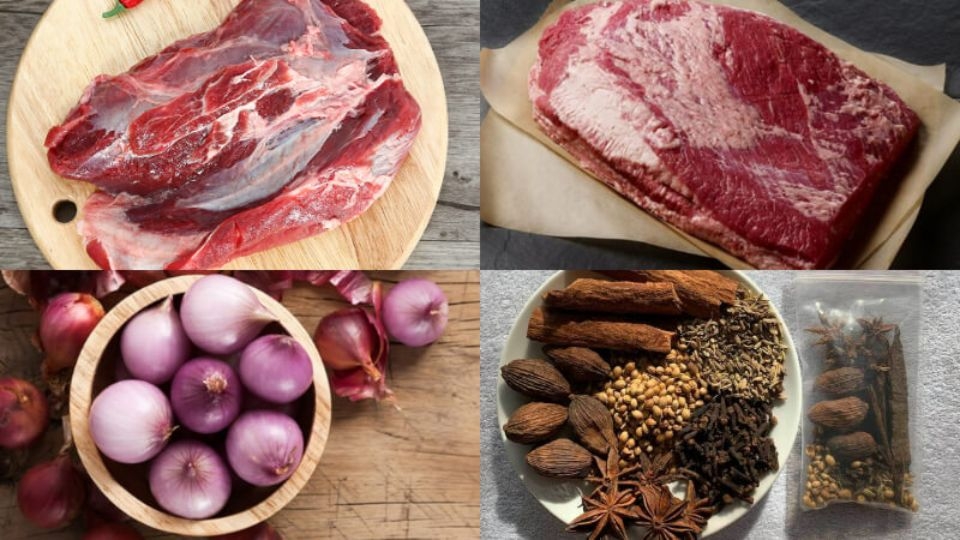 Chuẩn bị nguyên liệu nấu phở