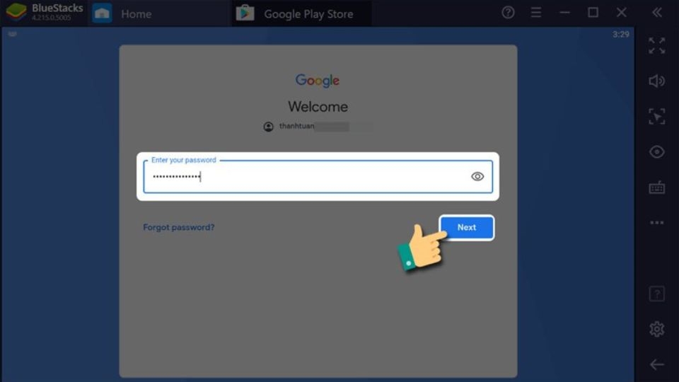 Nhập mật khẩu Gmail